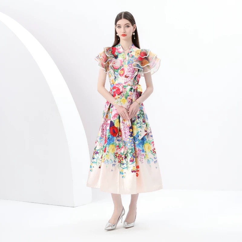 Send me flowers floral dress ED208 images